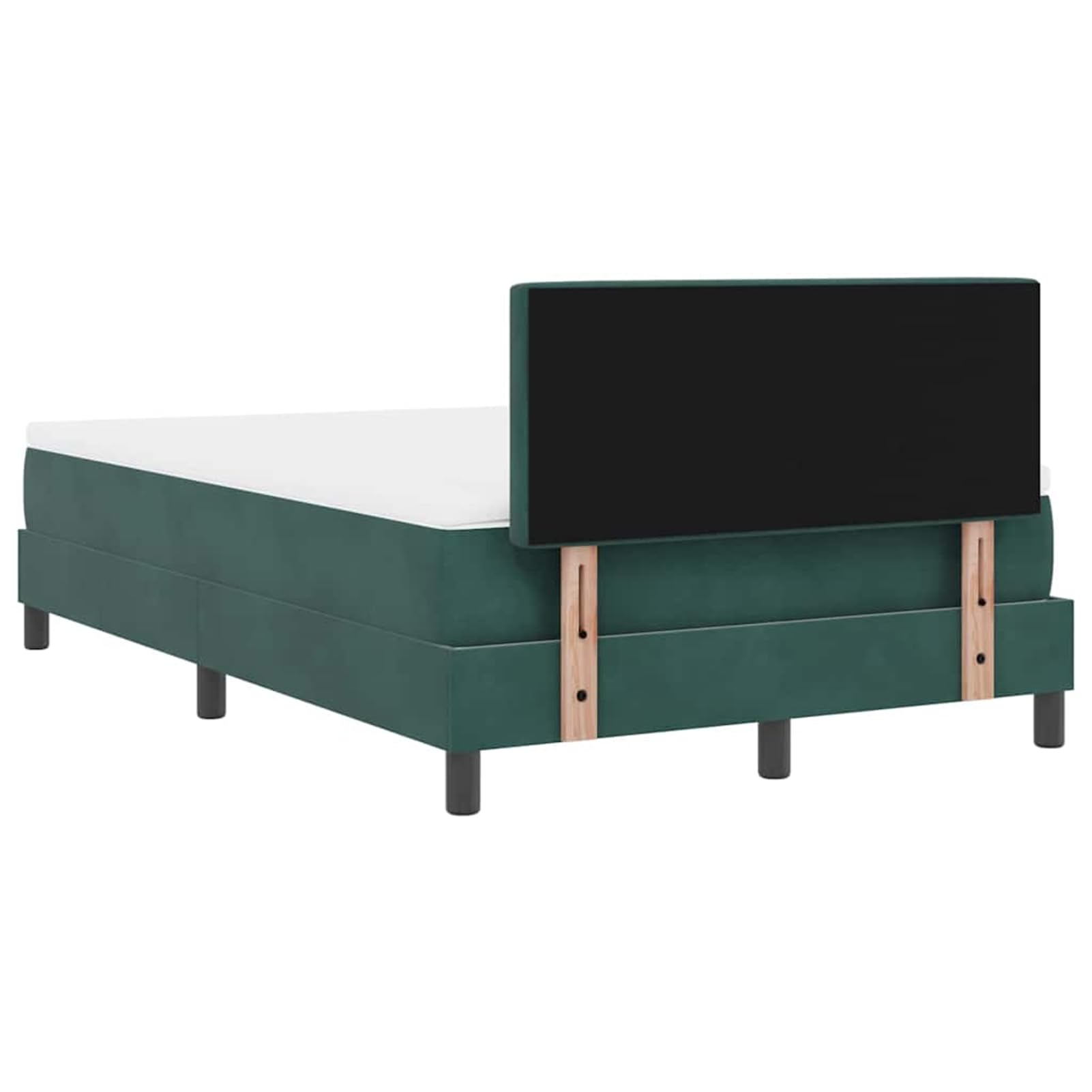 ATOMSTACK MAKER Letto a molle, 120 x 200 cm, colore verde scuro, effetto velluto, testiera regolabile in altezza, materasso e topper, rete a doghe stabile, design moderno per 2 persone (280 kg)