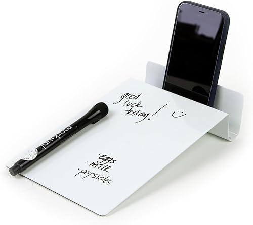 Miniatura 3 de Three By Three Seattle - Pizarrón para pendientes de borrado en seco para escritorio blanco 35512