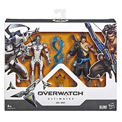 Overwatch Ultimates Series Hanzo and Genji Dual Pack 6 Inch Scale Collectible Action Figures with Accessories, Blizzard Video Game Characters