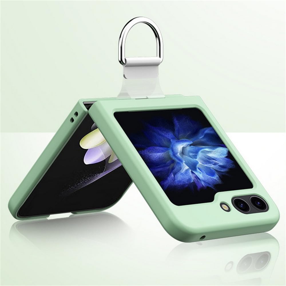 EKSED Custodia Pieghevole per Samsung Galaxy Z Flip 5 5G con Anello Cover Rigida Trasparente per paraurti Protettivo Z Flip 5