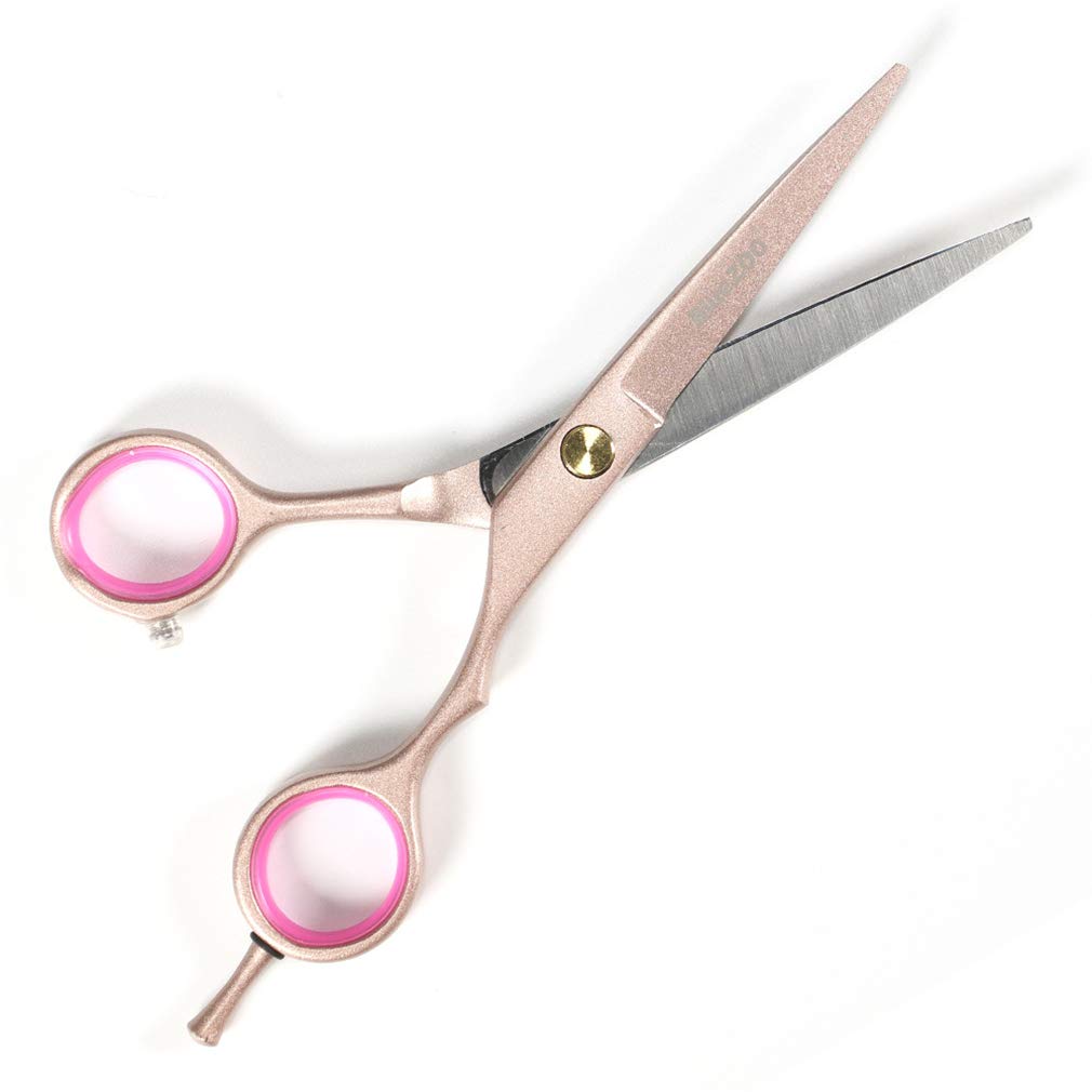 Barber Ciseaux De Coupe De Cheveux 5,5 Pouces 15.5Cm, Coupant Professionnel Ciseaux De Coiffure Set (Rose), Design Ergonomique Dédié Hairstylist, pour Salon De Coiffure/Salon/Accueil