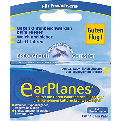 EarPlanes Erwachsene – Ohrstöpsel zum Druckausgleich