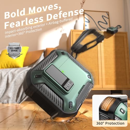 Image of RFUNGUANGO for AirPods 5 /4 Case (2026 /2024) with Lock, Green
