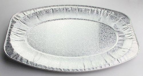 Strong Oval Aluminium Trays Disposable Catering Serving Foil Platters BBQ Party (22")
