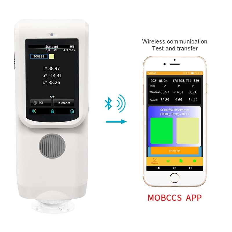 Spectrophotometer D/8 SCI Spectrum Analyzer Color Matching Instrument Spectrocolorimeter with Φ4mm Single Aperture Wavelength Range 400nm to 700nm Observer Angle 10°