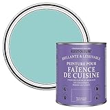 Rust Oleum Peinture Bleue Résistante à l'eau pour Faïence de Cuisine, Finition Brillante   Bleu vert 750ml