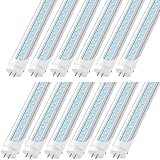 JESLED 2FT T8 LED Type B Tube Light, 12W(30W Equivalent), 1680LM, 6000K Super Bright, 24 Inch F20T12 Fluorescent Bulb Replacement, Dual Ended Power, Remove Ballast, 24” Lighting Tube Fixture (12-Pack)
