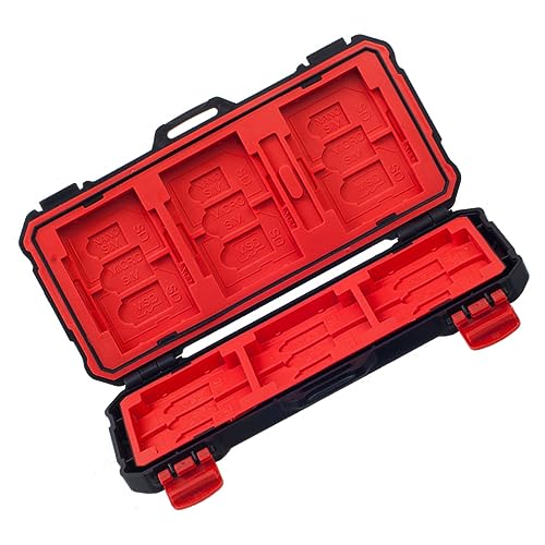 HOMOCONO Card Holder Case Cards Holder Memory Cards Box Drop Resistant Lightweight Plastic