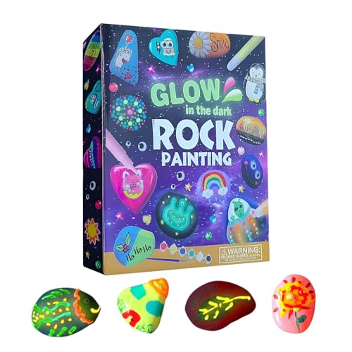 Peinture sur roches pour jardin d'école et fête kit créatif de galets phosphorescents