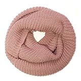 Wrapables Thick Knitted Winter Warm Infinity Scarf, Pink Petal