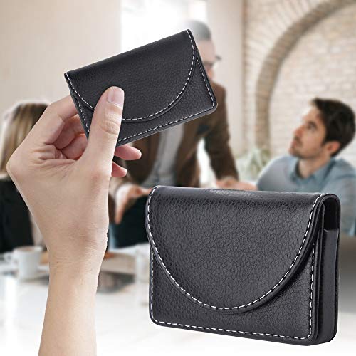Card Holder Case, Portable Lightweight Credit Card Holder, Business Case | Credit Wallet for Man or Woman (Black)3