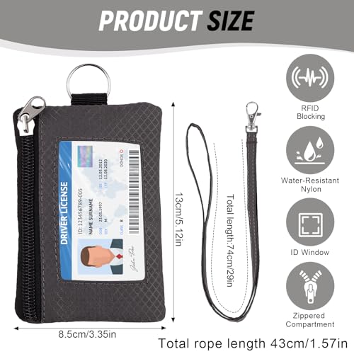 Weysoo Brustbeutel mit RFID Schutz, Anti-Diebstahl Kleine Reisegeldbeutel, Unisex Handy Umhängetasche mit Schlüsselband, Brustbeutel Herren Damen Jungen für Kreditkarten,Münzen,Geld,ID-Karte (Grau)