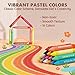 Tiny Land Toddler Crayons, 16 Colors Non Toxic Washable Jumbo Crayons Markers for Boys & Girls, Easy to Hold Large Crayons for Kids With A Coloring Book