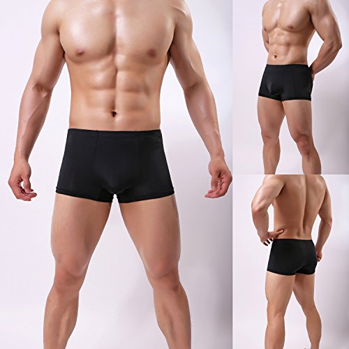 Men's Silk Boxer Briefs Stretch Breathable Underwear Pack Health to Wear2