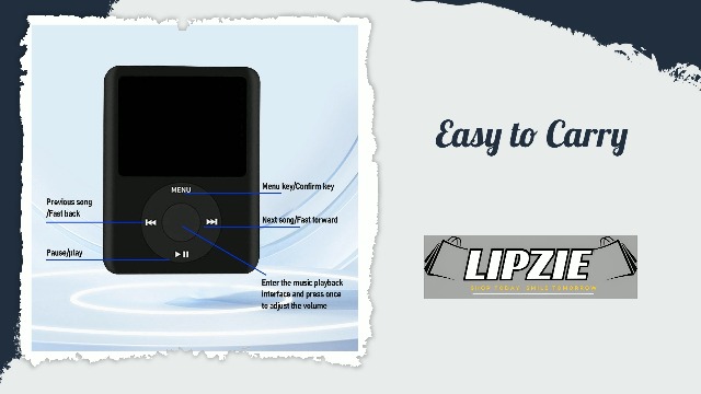 Lipzie (𝟏𝟎 𝐘𝐞𝐚𝐫𝐬 𝐖𝐚𝐫𝐫𝐚𝐧𝐭𝐲) Portable MP4 Player with