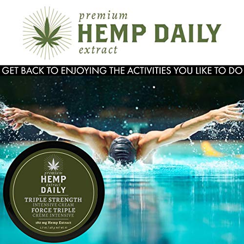 Premium Hemp Extract Daily Earthly Body Triple Strength Intensive Cream - Topical Muscle, Knees, Joints, Back, Neck and Shoulder Rub - Organic Ingredients - 1.7 Ounces (Original Mint, Pack of 2) - Image 4