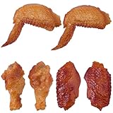 Pollo fritto realistico:include cosce di pollo fritte,di pollo alla griglia, edi pollo arrosto. Ogni pezzo di pollo fritto simulato è realizzato con cura, cercando di riprodurre la forma autentica del vero pollo fritto. Aggiunge un'atmosfera gastronomica unica, divertente e realistica a varie occasioni