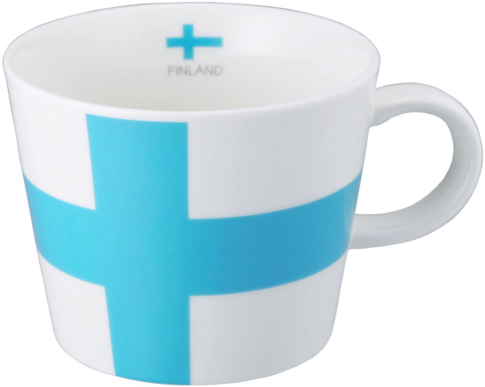 Amazon.co.jp: 11118-9 Sugar Mug, Flag Pattern, Finland, 12.6 fl oz