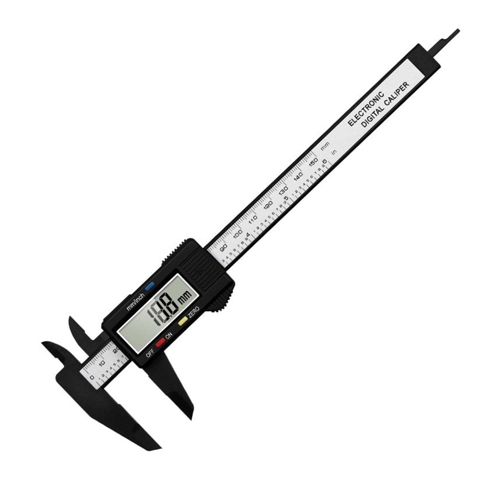 BDAYEK Vernier calipers 150mm Electronic Digital Caliper Carbon Fiber Dial Vernier Gauge Pachometer Micrometer Measuring Tools(Black)