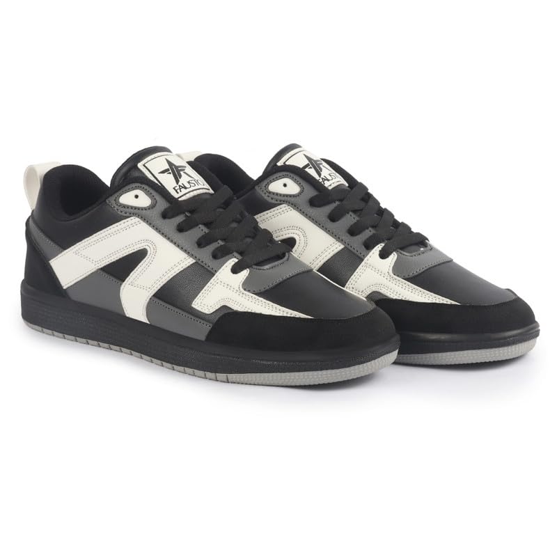 Image of FAUSTO Men Colorblocked Lace Up Sneakers | Classic Casual Shoe | Soft Cushioned Insole | Low Top Sneaker Shoes