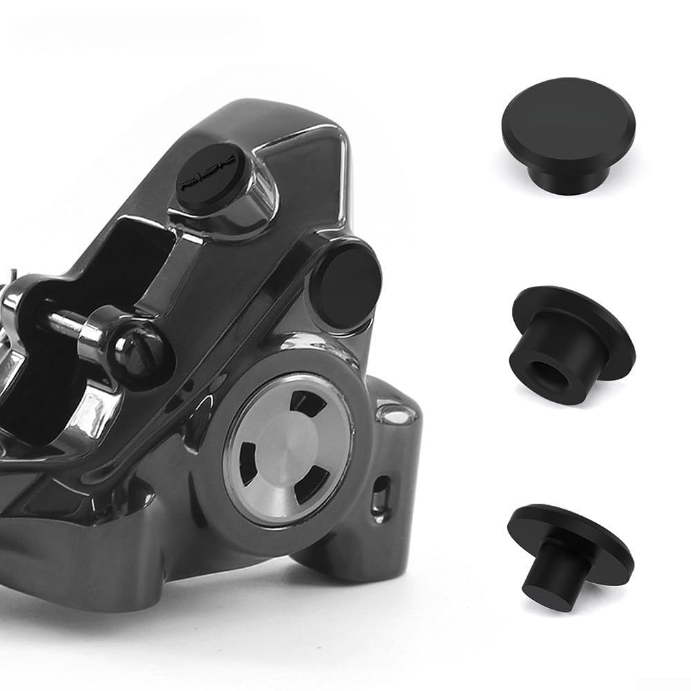 Brake Bleed Port Dust Covers for SRAM Road Bikes Hydraulic System Protection Rubber Silicone Cap Shield Dust Moisture Easy Install Fit RA156 RA157 5-9mm Black 4 Pack(A)