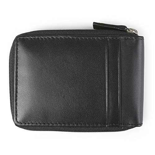 Tommy Hilfiger Mens Oxford Ziparound Wallet,Black,,One Size2