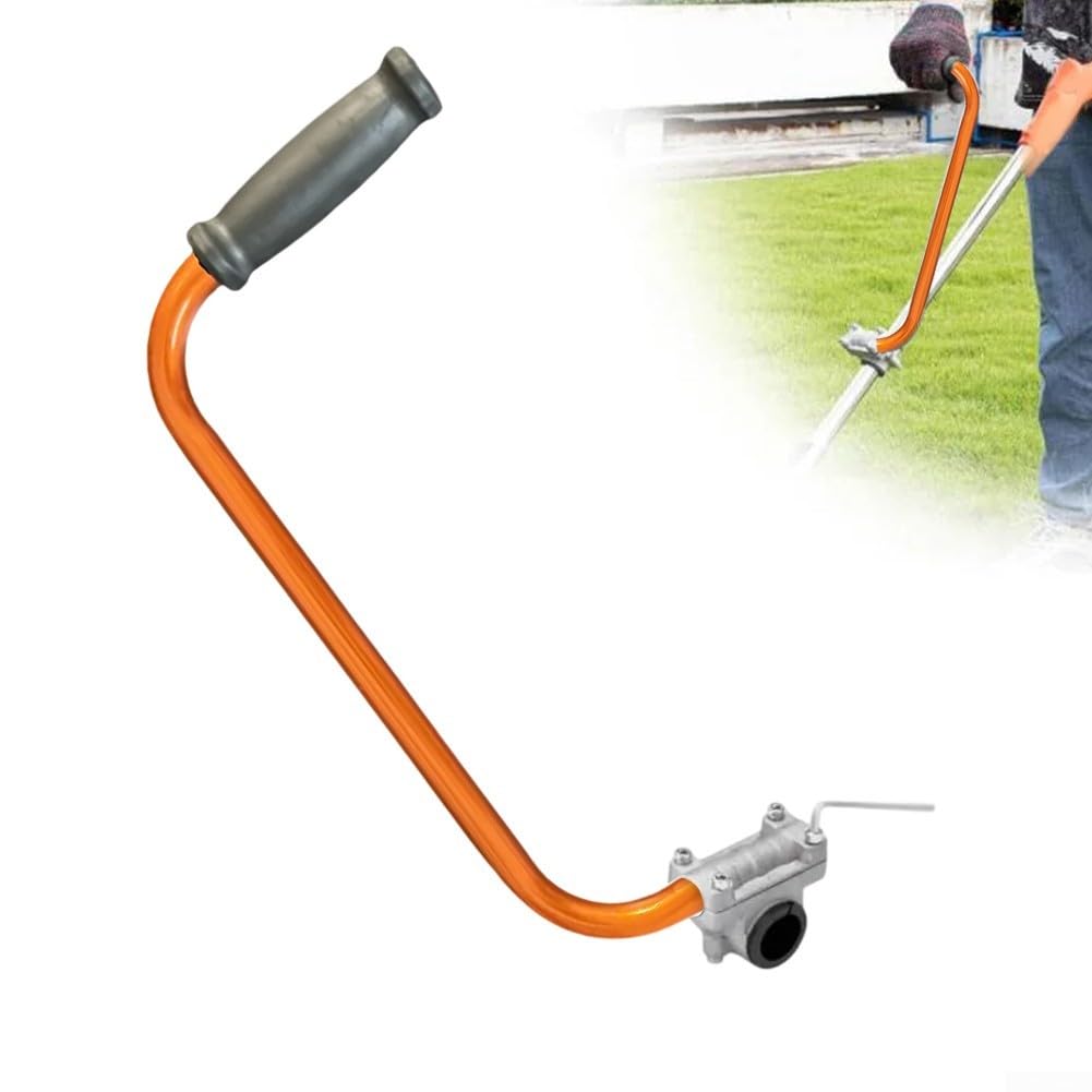 Poignée ergonomique de taille-bordures, poignée de taille-bordures en aluminium avec extension réglable pour un entretien facile de la pelouse et l'aménagement paysager (orange)