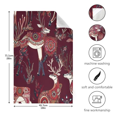 Paños de microfibra de cocina para decoración navideña y secado suave, pack de 6 4
