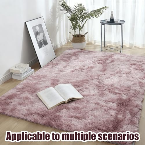 Tapis brillant douillet rose pourpre 170 x 310 cm pour grand salon élégant - 3