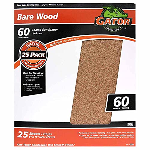 Feuilles abrasives grain 60 durables pour un ponçage grossier et rapide
