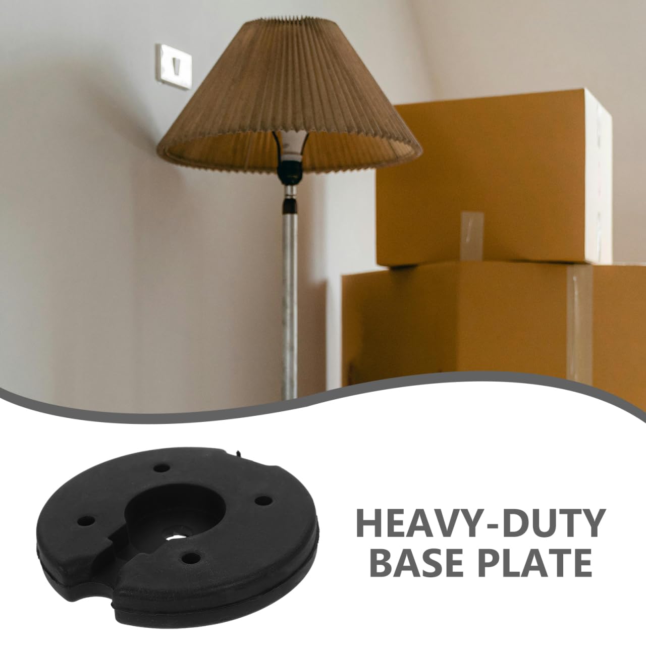 PLAFOPE Base per Lampada da Terra Peso in Ferro e Plastica