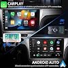 Radio para auto Ford Fusion 2013 2014 2015 2016, Pantalla táctil de 9’’ para Mondeo con Apple Carplay inalámbrico, Android Auto, GPS, WiFi, Bluetooth, FM, EQ, SWC 8