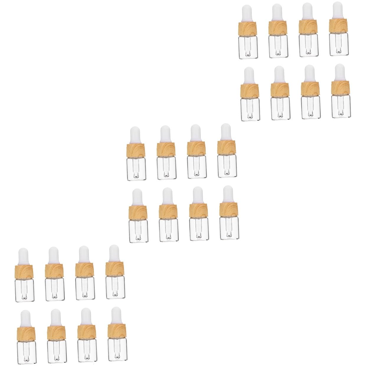Healeved Stk Glastropfer mit Holzmaserung Flüssigkeitsspender Mini-Sprühflasche refillable perfume bottle glasflasche mit pipette Sprühflaschen für Haare Sprühflaschen zum Beschlagen