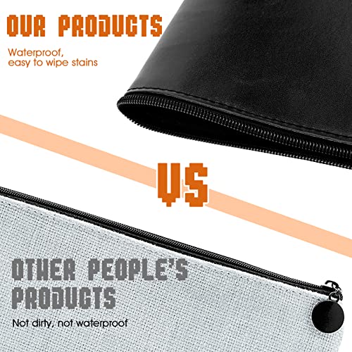 TIESOME-2Pcs-Coin-Purse-with-Zipper-PU-Waterproof-Security-Durable-Money-Pouch-Cash-Bag-Check-Wallet-Organizer-Receipt-Holder-Utility-Wallet-for-Men-Women