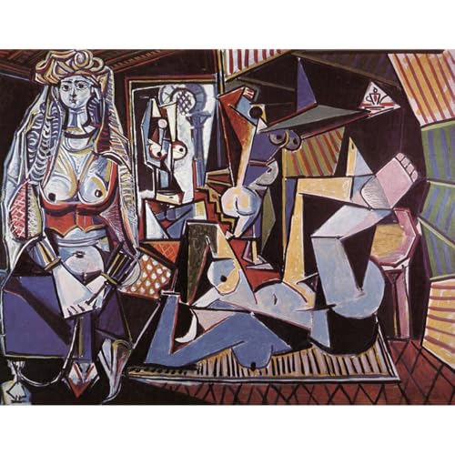 Toile Les femmes d'Alger après Delacroix 1955, impression premium canvas