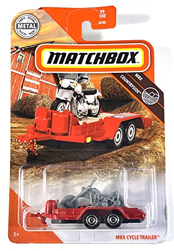 Matchbox 2021 - MBX Cycle Trailer rojo miniatura 1