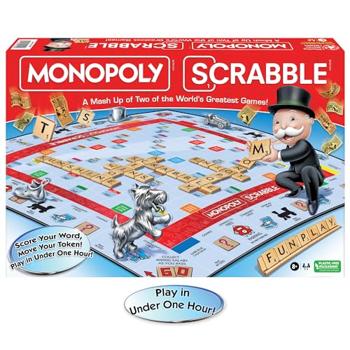 Monopoly Scrabble, Game Mash Up, juego de mesa miniatura 2