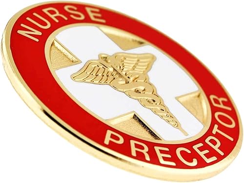 Miniatura 2 de PinMart's Red Caduceus Nursing Lapel Pin