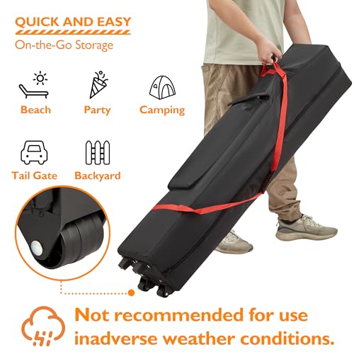 BONTEC 3x3m Pop Up Gazebo with 50+ UPF Protection, Waterproof Canopy Tent with Easy Setup, Height Adjustable, Portable with Wheeled Carry Bag, Perfect for Outdoor Events, Camping, Beach, and Parties - Image 5