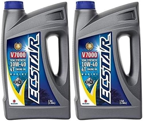 2 Pack ECSTAR V7000 10W-40 Marine 4-Stroke Engine Oil 990C0-01E30-GLN | 2 Gallons 990C0-01E30-GLNx2