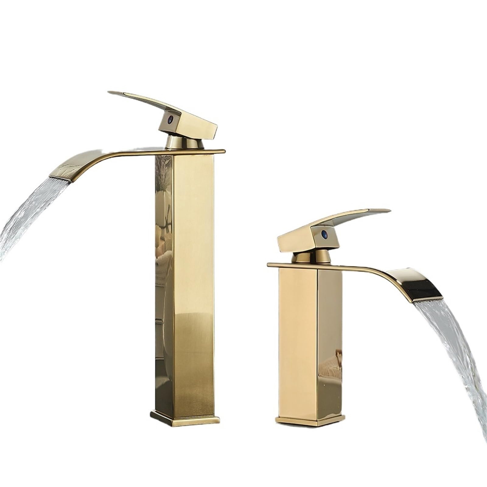 Basin Faucets Elegant Waterfall Bathroom Sink Faucet Single Lever Hole Deck Mount