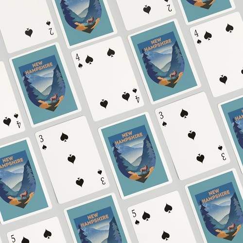 Baraja de cartas Poker Lantern Press New Hampshire miniatura 4