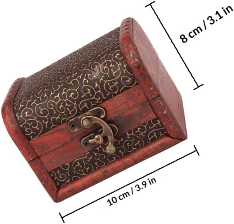 NUOBESTY 2pcs Retro Jewelry Organizer Box with Dragon Claw Pattern, Decorative Trinket Storage Chest for Earrings and Necklaces, Portable Vintage Ring Box Holder Set