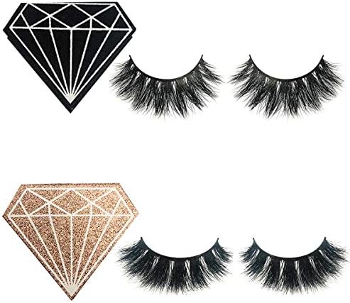 Mikiwi Mink Lashes Diamond Packaging, Real 3D Mink Lashes, Dramatic Eyelashes, Fluffy Volume Comfortable Eyelashes, Luxury Makeup Valentine's Day Gifts Eyelashes