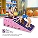 Matladin Gymnastics Mat, Folding Tumbling Wedge for Kids - Purple & Pink, 32.7 in x 23.6 in
