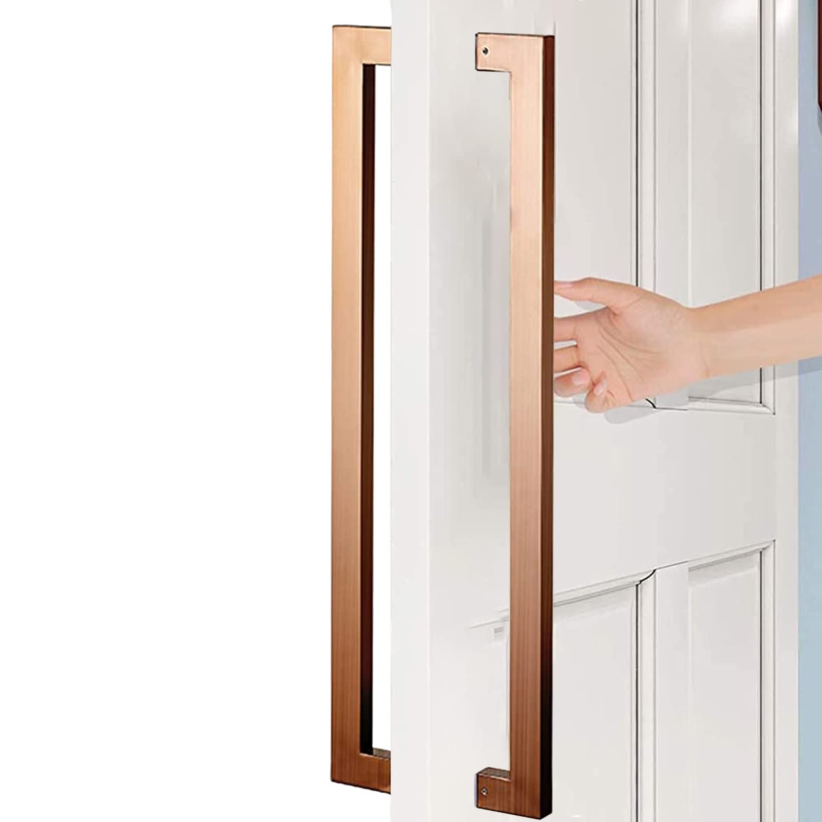 Poignée de porte de grange coulissante intérieure extérieure double face pour salle de bain