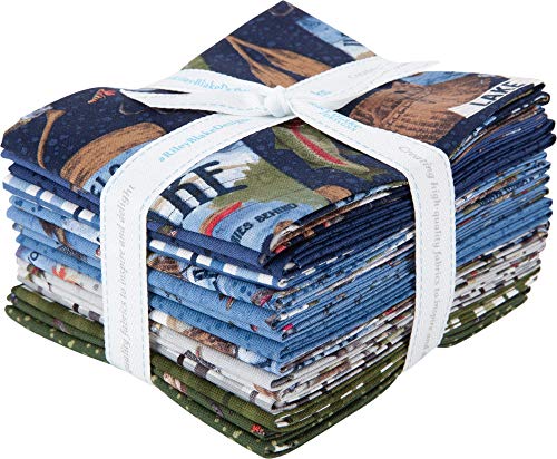 Riley Blake Designs Riley Blake at The Lake Fat Quarter Bundles 15 Pcs, Multi