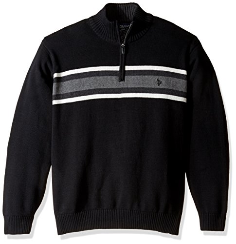 U.S. Polo Assn. Men's Big-Tall Chest Stripe Quarter Zip