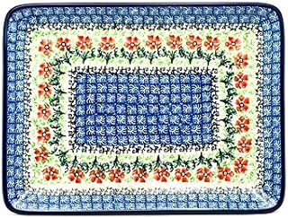 Polish Pottery Plate - Rectangular - Maraschino
