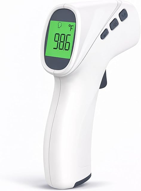 Infrared Thermometer for Adults and Kids, Digital Thermometer with Fever Alarm & Mute Mode, Fast Accurate Result, Easy to Use for All Ages Fast and Accurate with, Non-Contact